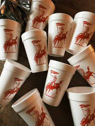 Arkansas Cowboy Foam Cups