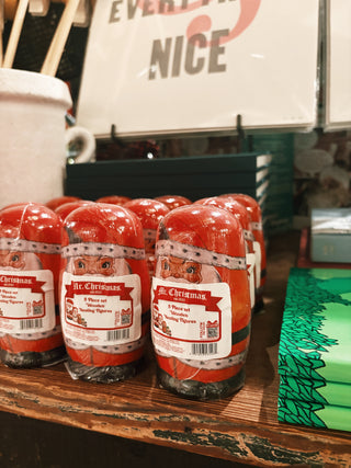 Set Of 5 Nesting Wood Figures - Santa And North Pole Pals