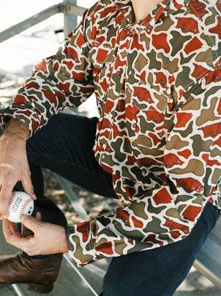 Amigo Provisions: Razorback Camo Long Sleeve Button-Up Shirt