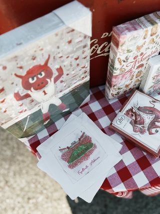 University of Arkansas Football Stadium: Linen Cocktail Napkin