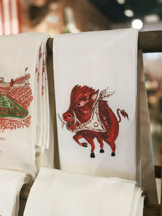 Hog with Bandana Kitchen Towel