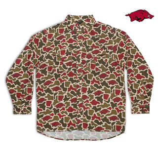 Amigo Provisions: Razorback Camo Long Sleeve Button-Up Shirt