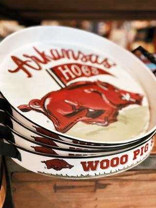 Arkansas Mascot Enamel Tray