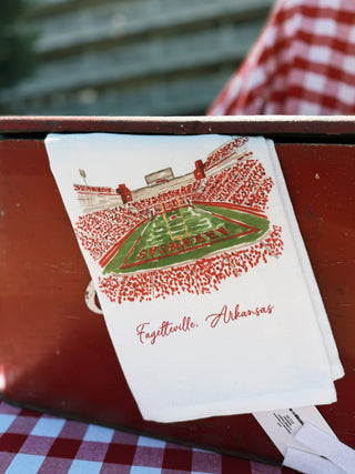 University of Arkansas Football Stadium Dishtowel