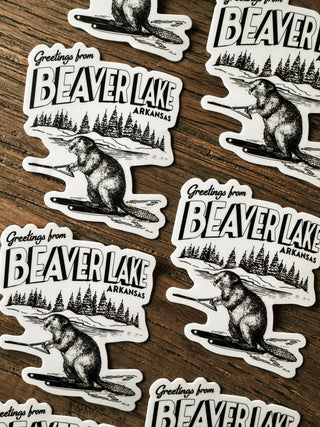 Greetings from Beaver Lake Die Cut Sticker