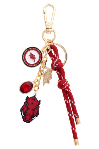 Arkansas Razorbacks Cluster Bag Charm