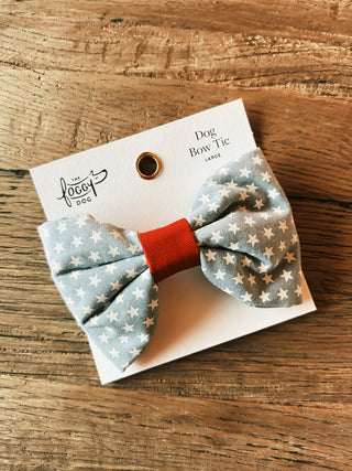 Liberty 4th of July Summer Dog Bow Tie: Large