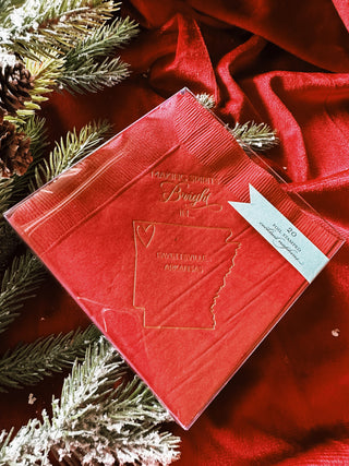 Making Spirits Bright In Fayetteville Cocktail Napkins