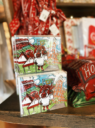 Colorful Hog Collage Folded Notes