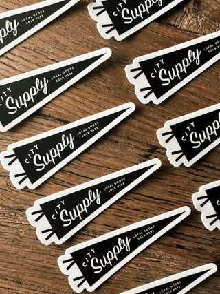 City Supply Pennant Die Cut Sticker