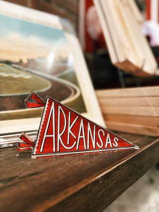 Arkansas Pennant Flag Acrylic Shelfie