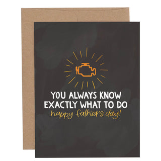 Engine Light Father's Day Greeting Card