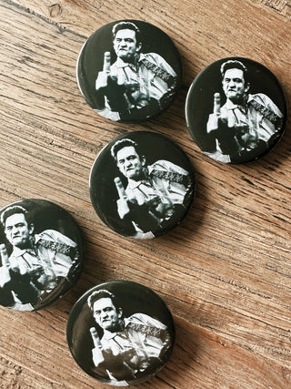 Johnny Cash Bird Button