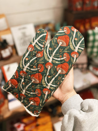 Mushroom Quilted Oven Mitt