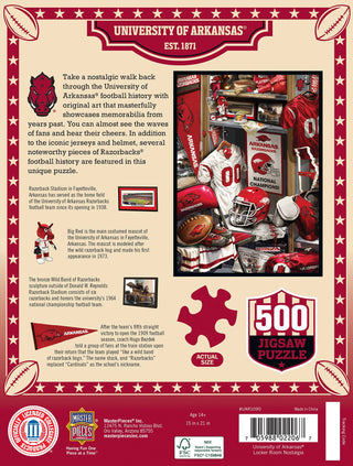Arkansas Razorbacks Locker Room 500 Piece Jigsaw Puzzle