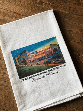Most Wonderful Time of Year Stadium Tea Towel