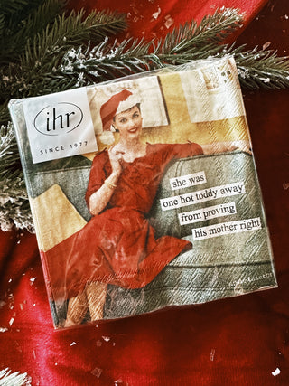 Paper Cocktail Napkins- Hot Toddy Christmas