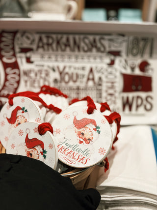 Fayetteville Arkansas Santa Ornament
