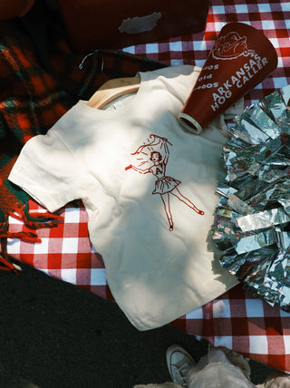 Cheerleader Kid's T-Shirt- Cream