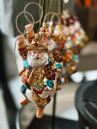 Cowboy Santa Ornament