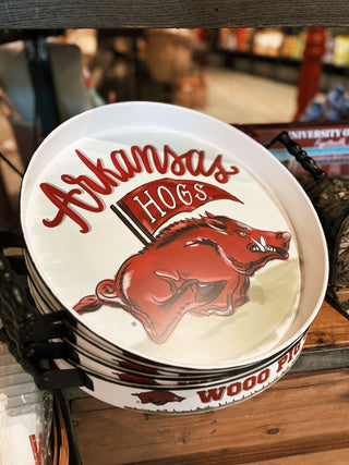 Arkansas Mascot Enamel Tray