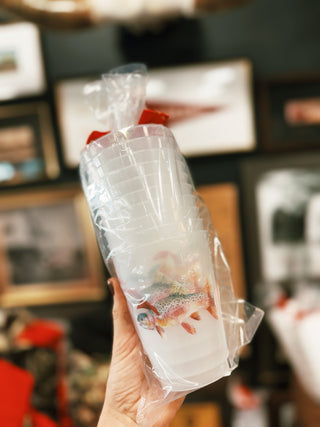 Santa Christmas Trout Frosted Cups