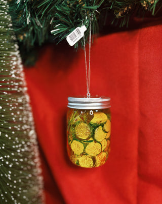 Glass Jar of Pickles Ornament