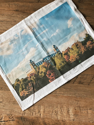 Watercolor Old Main Tea Towel