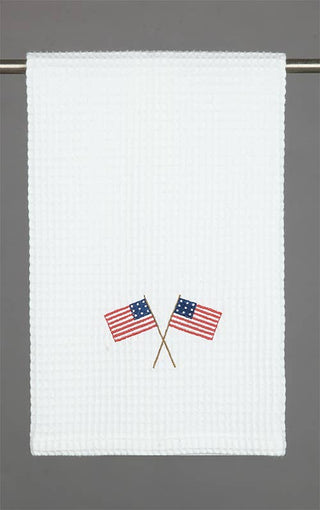 American Flag Embroidered Kitchen Towel