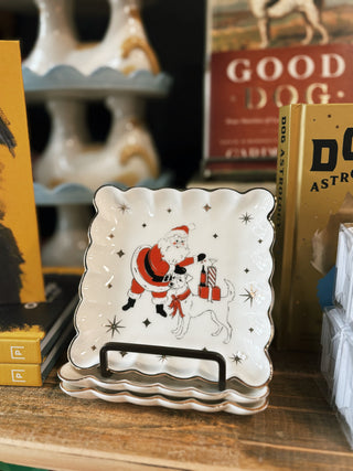 Holiday Cheers Scalloped Plate