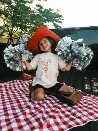 Cheerleader Kid's T-Shirt- Cream