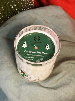 Christmas Tree Farm Icon Candle