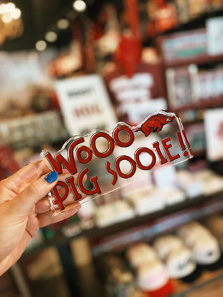 Arkansas Wooo Pig Sooie Acrylic Shelfie