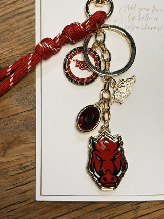 Arkansas Razorbacks Cluster Bag Charm