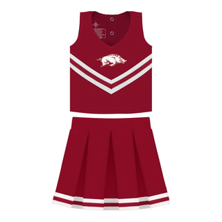 Arkansas Kids Razorbacks Cheer Dress: Red