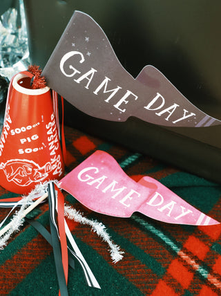 Red Game Day Party Pennant