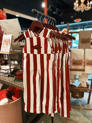 Arkansas Razorbacks Red/White Stripe Boys Overall