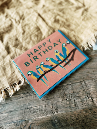 Birthday Parrots Card
