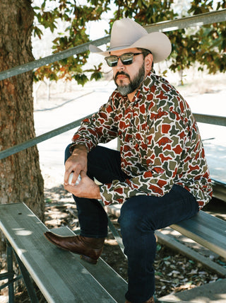 Amigo Provisions: Razorback Camo Long Sleeve Button-Up Shirt