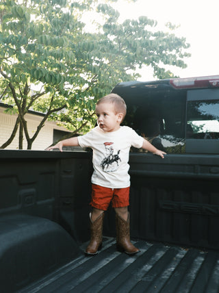 Arkansas Cowboy Kid's T-Shirt- Cream