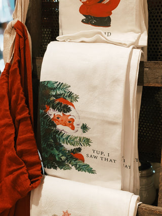I Saw That Christmas Tea Towel