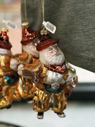 Cowboy Santa Ornament