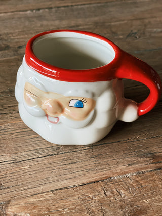 Winking Santa Mug