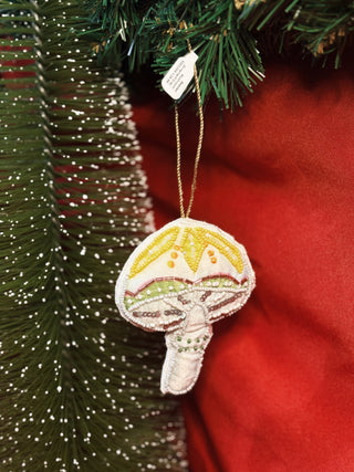 Beaded Mushroom Ornament