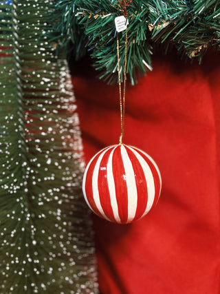 Striped Ball Ornament