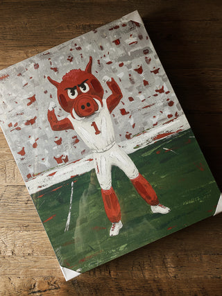 Arkansas Big Red Canvas- Large