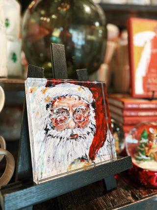"Checking It Twice" Santa Acrylic Shelfie