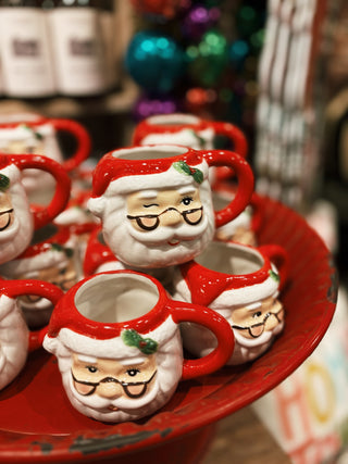 Santa Espresso Mugs- Set Of 4