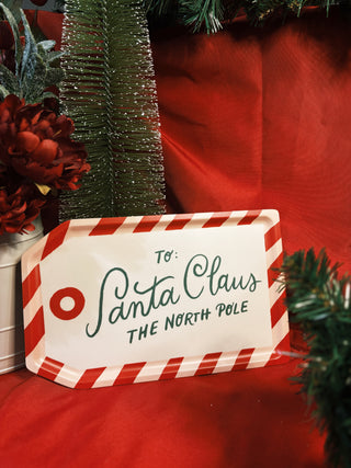 To Santa Tag Bamboo Tray