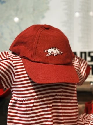 Arkansas Razorbacks Baby Baseball Cap: Red